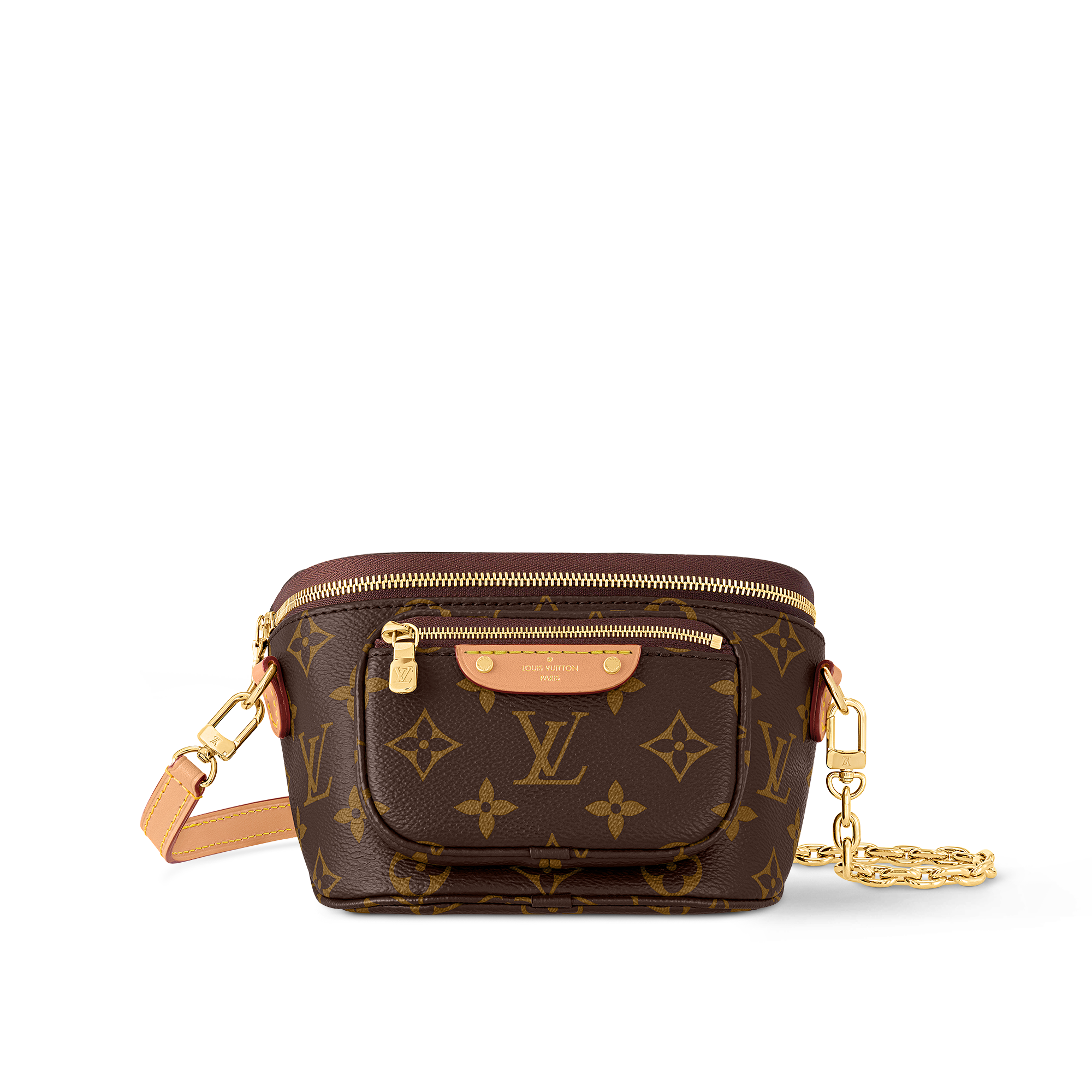 Louis Vuitton モノグラムミニバムバッグ ルイ・ヴィトン「ミニ バムバッグ」エンボス加工のモノグラム